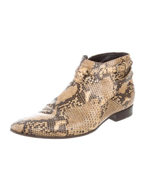 white ysl ankle boots|saint laurent male boots snakeskin.